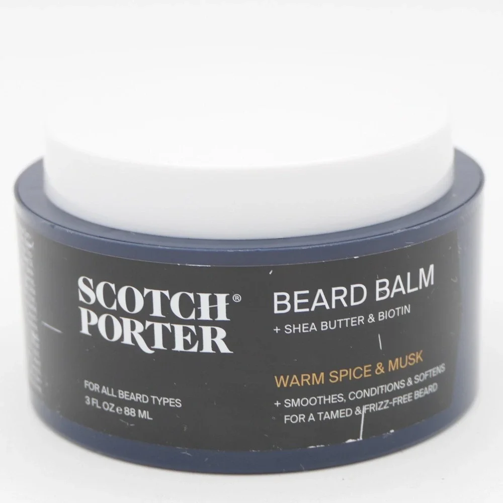 Scotch Porter Beard Balm Shea Butter + Biotin Warm Spice & Musk All Hair Types